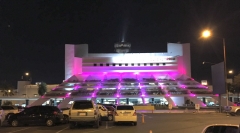 El Aeropuerto Internacional Silvio Pettirossi se tiñe de rosa para homenajear lucha contra cáncer de mama